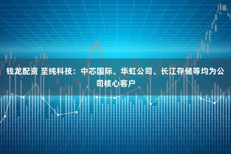钱龙配资 至纯科技：中芯国际、华虹公司、长江存储等均为公司核心客户